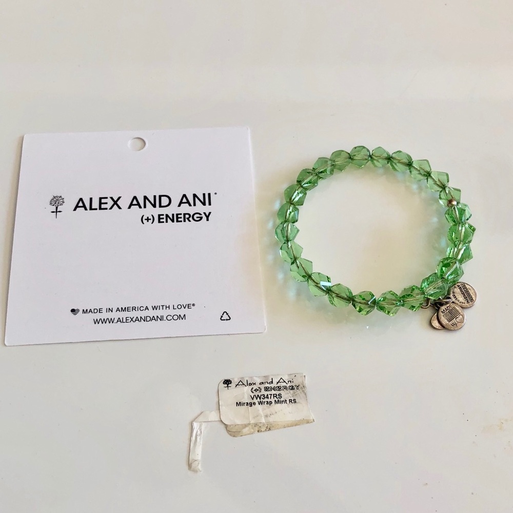 Alex and Ani Mirage mint wrap bangle